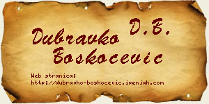 Dubravko Boškoćević vizit kartica
